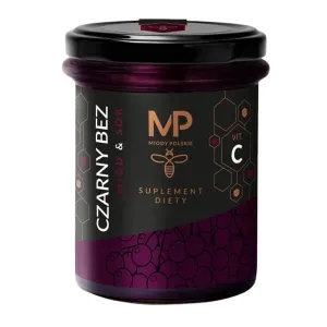 Miody Polskie Miód &amp; Czarny Bez suc, lichid, 250 g