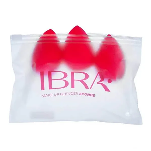 Ibra Makeup Blender Sponge, bureți de machiaj, roșu, 3 buc. — preț și oferte