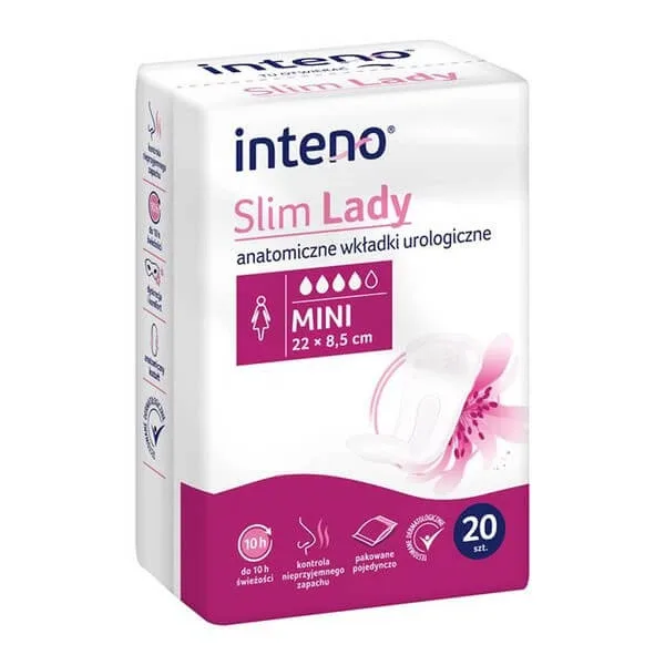 Inteno Slim Lady, tălpi anatomice urologice, Mini, 20 buc. — preț și oferte