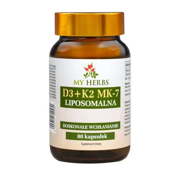 My Herbs D3 + K2 MK-7 Lipozomal, capsule, 80 buc. — preț și oferte