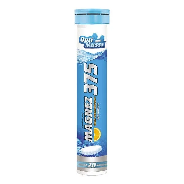 Magneziu 375 Optimusss, comprimate efervescente cu aromă de portocale, 20 buc. — preț și oferte