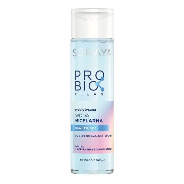 Soraya, Probio Clean, apă micelară probiotică, normalizantă pentru ten gras și mixt, 250 ml — preț și oferte