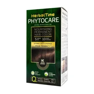 Herbal Time Phytocare, vopsea de păr 5C, castan auriu, 130 ml