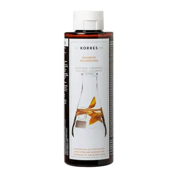 Korres Sunflower and Mountain Tea, șampon pentru păr vopsit, 200 ml — preț și oferte