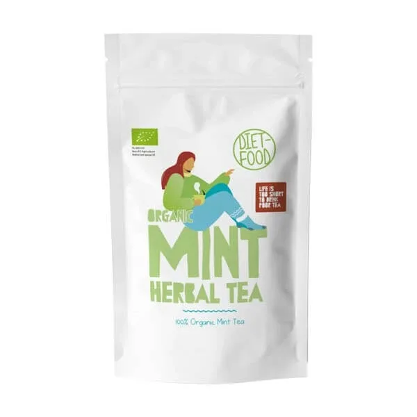 Diet-food, ceai de plante de mentă organică, ceai de mentă bio, frunze, 50 g — preț și oferte