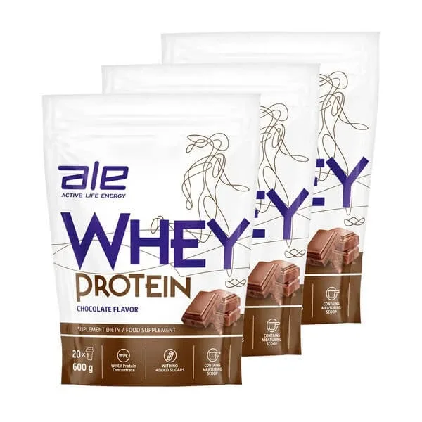 Set de 3x ALE Whey Protein cu aromă de ciocolată — preț și oferte