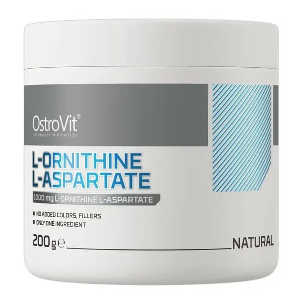 OstroVit L-ornitină L-aspartat, pulbere, aromă naturală, 200 g — preț și oferte