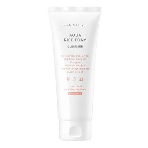 S. Nature Aqua Rice, spumă de curățare facială din orez, 160 ml. — preț și oferte