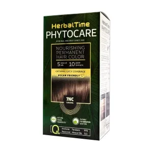 Herbal Time Phytocare, vopsea de păr 7NC, caramel, 130 ml