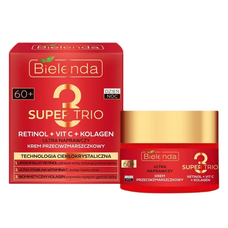 Bielenda Super Trio Ultra cremă antirid reparatoare 60+, 50 ml — preț și oferte