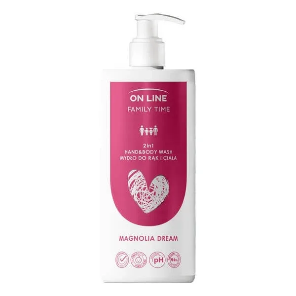 On Line Family Time, săpun 2 în 1 Magnolia Whisper, 500 ml — preț și oferte