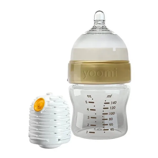 Yoomi, Set aur, sticlă de 140 ml + încălzitor, 1 buc. — preț și oferte