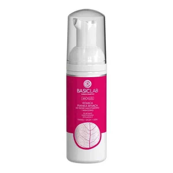 BasicLab Micellis, spumă de curățare calmantă pentru pielea vasculară și sensibilă, 50 ml — preț și oferte