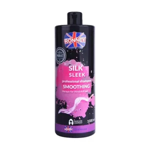 Ronney Silk Sleek, șampon netezitor, păr fin și tern, 1000 ml