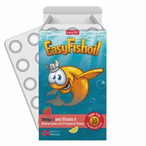Easy FishOil Vitamina D si Omega 3 pentru copii, Ropharma | 30 comprimate masticabile
