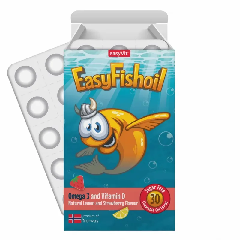 Easy FishOil Vitamina D si Omega 3 pentru copii, Ropharma | 30 comprimate masticabile — preț și oferte