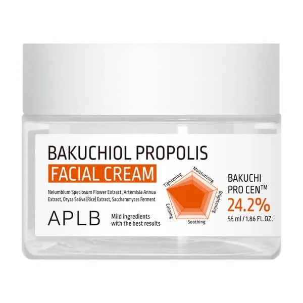 APLB Bakuchiol Propolis Facial Cream, cremă facială calmantă cu bakuchiol și propolis, 55 ml — preț și oferte