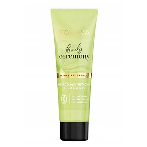 Soraya Body Ceremony, cremă de mâini netezitoare cu fistic, 50 ml — preț și oferte