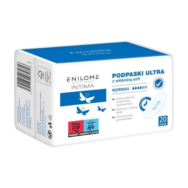 Enilome Healthy Beauty Intima, Șervețele sanitare ultra cu nețesut moale, normal, 20 buc. — preț și oferte