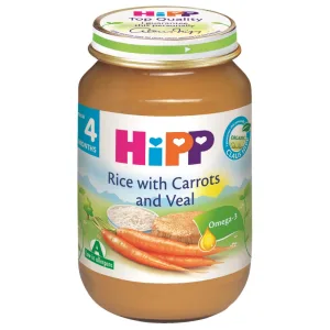 ECO HIPP VITEL CU OREZ SI MORCOVI 190G