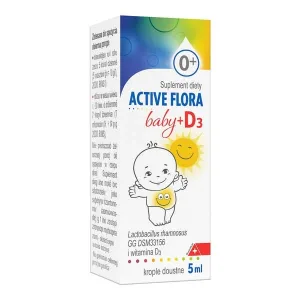 Active Flora Baby + D3, picături, 5 ml
