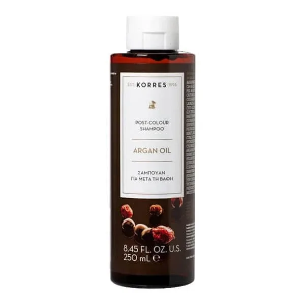 Korres, șampon cu ulei de argan pentru păr vopsit, 250 ml — preț și oferte