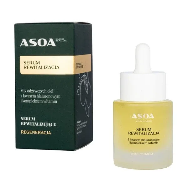 Asoa, ser revitalizant cu acid hialuronic, 30 ml — preț și oferte