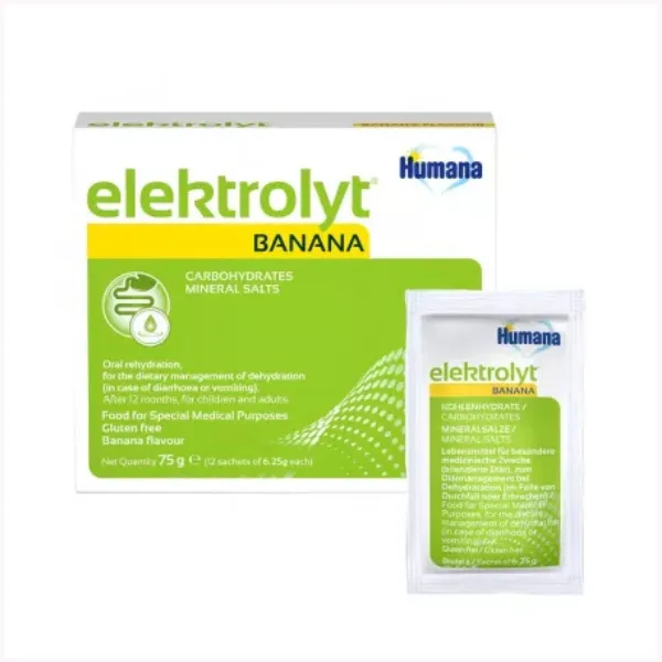 Elektrolyt cu banane 12+ luni, Humana | 75 g — preț și oferte