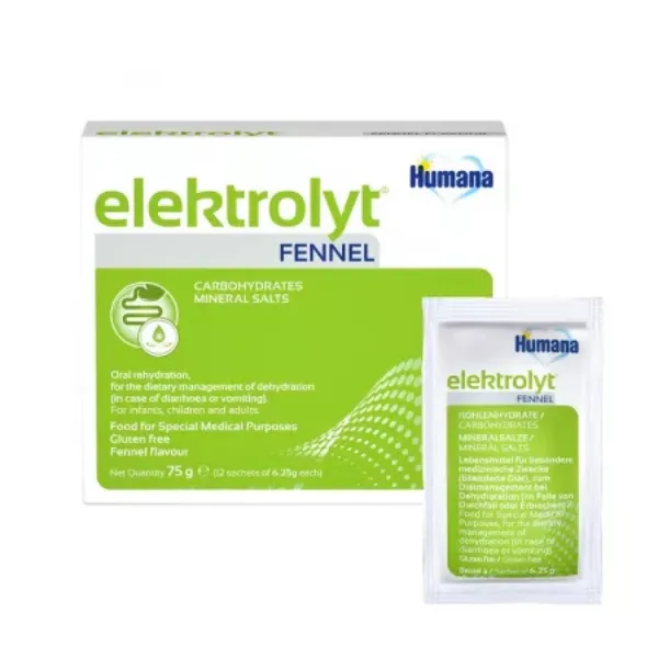 Elektrolyt cu fenicul 1+ luni, Humana | 75 g — preț și oferte