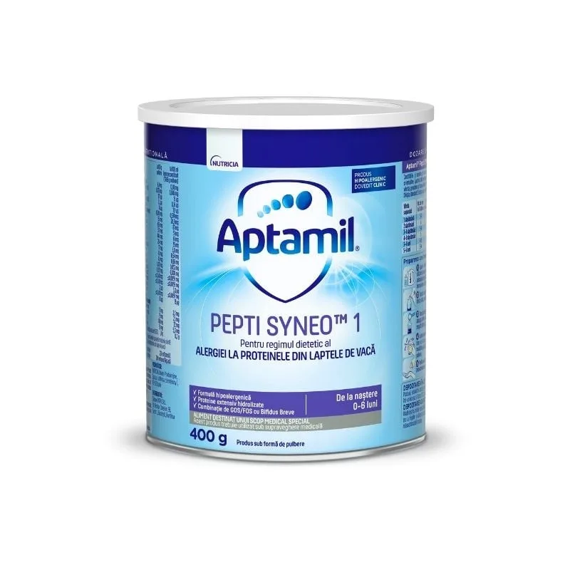 Formula de lapte Pepti Syneo 1, 0- 6 luni, 400 g, Aptamil — preț și oferte