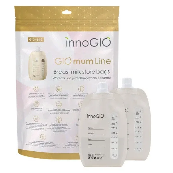 InnoGIO, GIOmum LIne pungi de depozitare a alimentelor GIO-349, pungi de unică folosință, 20 buc, conector, 1 buc. — preț și oferte