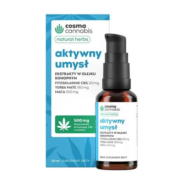 Cosma Cannabis Natural Herbs Active Mind, picături, 30 ml — preț și oferte