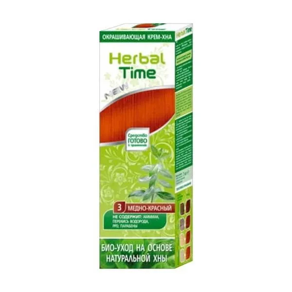 Herbal Time, henna pentru păr natural, nr. 03 roșu miere, 75 ml — preț și oferte