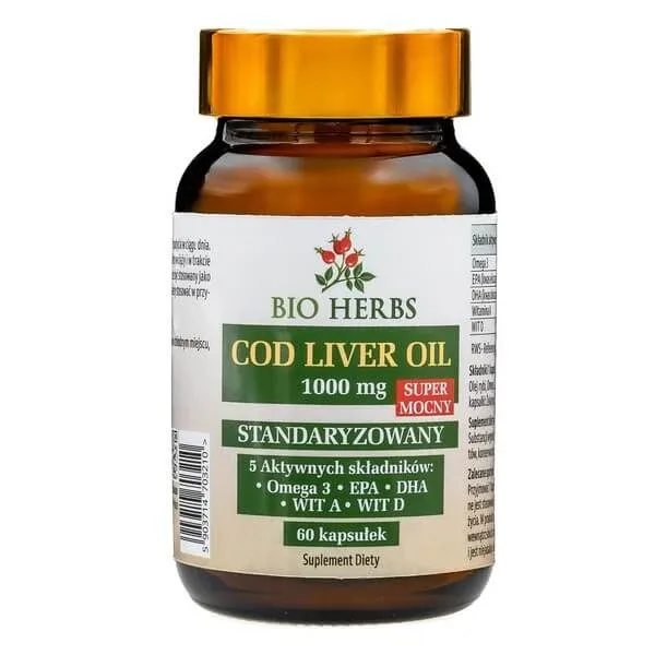 Bio Herbs Cod Liver Oil, capsule, 60 buc. — preț și oferte