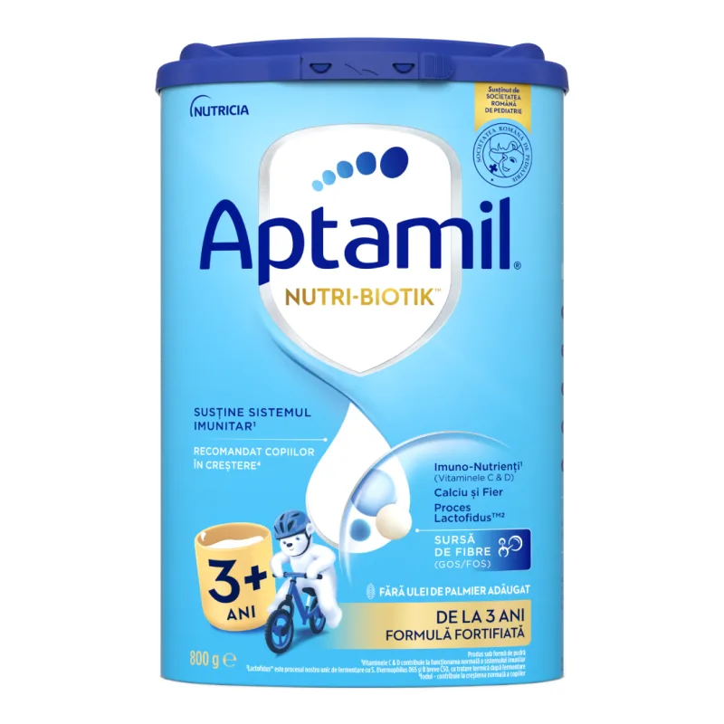 Formula de lapte praf Nutri Biotik 3+, peste 3 ani, 800 g, Aptamil — preț și oferte