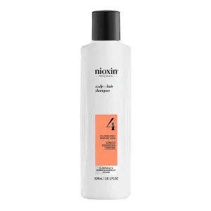 Nioxin System 4 Scalp + Hair Shampoo, șampon pentru întărirea părului vopsit cu subțiere progresivă, 300 ml