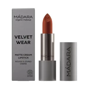 Madara Velvet Matte Cream Lipstick, ruj mat cu un finisaj satinat, Magma, 3.8 g