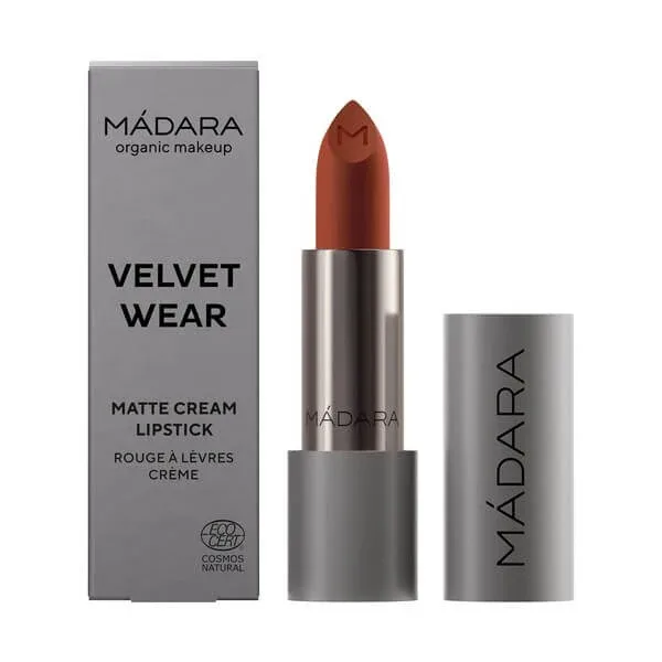 Madara Velvet Matte Cream Lipstick, ruj mat cu un finisaj satinat, Magma, 3.8 g — preț și oferte