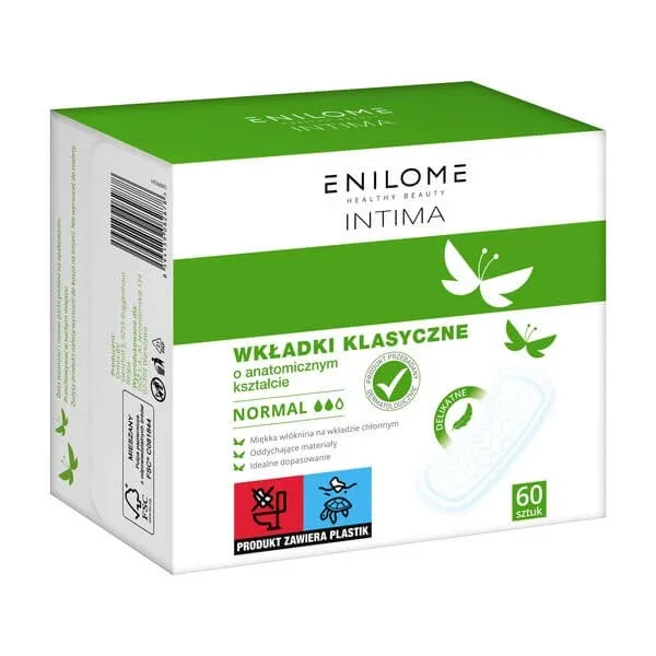 Enilome Healthy Beauty Intima, tampoane clasice, normale, 60 buc. — preț și oferte
