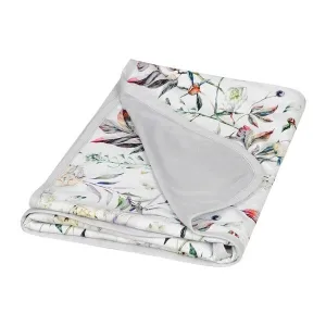 Babymatex, pătură din bambus cu două fețe 75x100 cm, gri-flori, 1 buc.