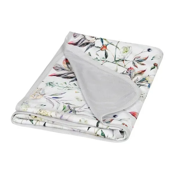 Babymatex, pătură din bambus cu două fețe 75x100 cm, gri-flori, 1 buc. — preț și oferte