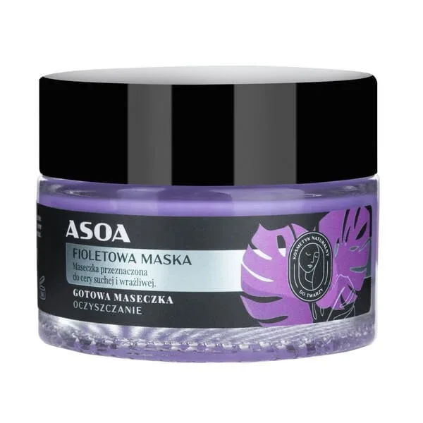 Asoa, mască violet pentru piele uscată și sensibilă, 50 ml — preț și oferte