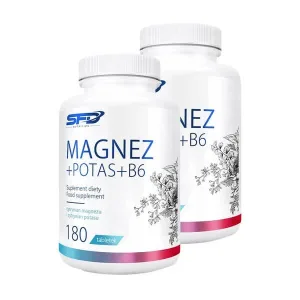 Set de 2x SFD Magneziu + Potasiu + B6 comprimate, 180 buc.