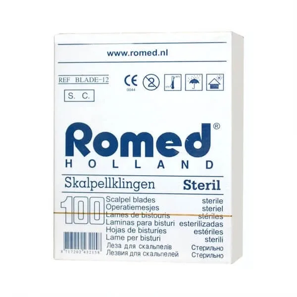 Romed, Lame chirurgicale, sterile, nr. 12, 100 buc. — preț și oferte