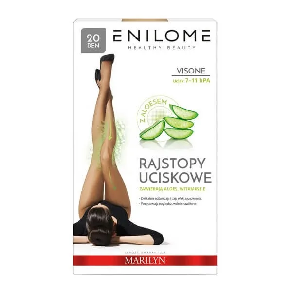 Enilome Healthy Beauty Aloe, colanți de compresie, semi-mat, culoare Visone, mărime XL, 20 DEN — preț și oferte