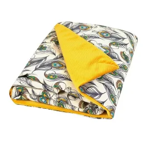Babymatex Velvet, pătură din satin de bumbac, 75 cm x 100 cm, pană de păun, 1 buc.