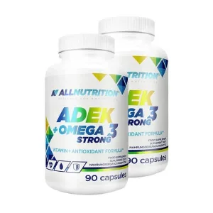 Set de 2 x Allnutrition ADEK + Omega 3 Strong, capsule, 90 buc.