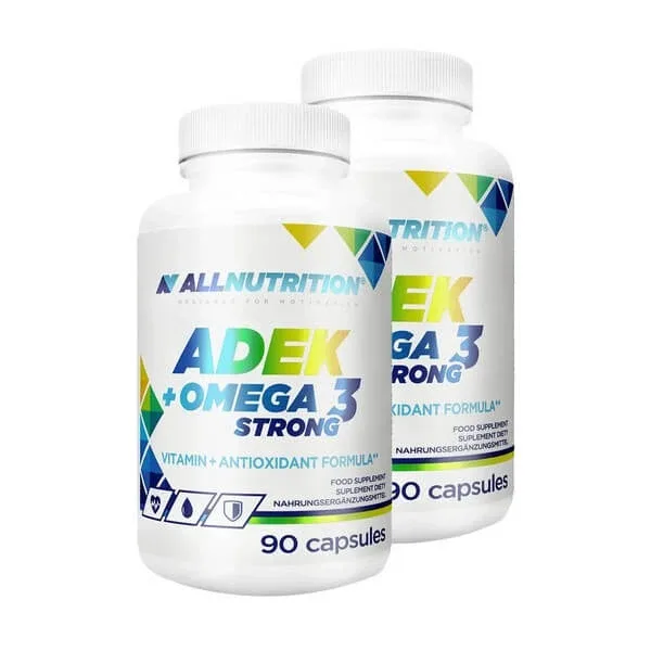 Set de 2 x Allnutrition ADEK + Omega 3 Strong, capsule, 90 buc. — preț și oferte