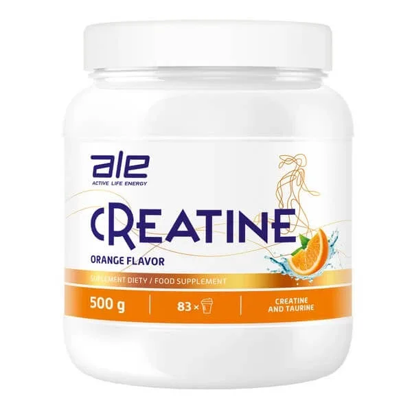 ALE Creatine Orange Flavor, pulbere, aromă de portocale, 500 g — preț și oferte