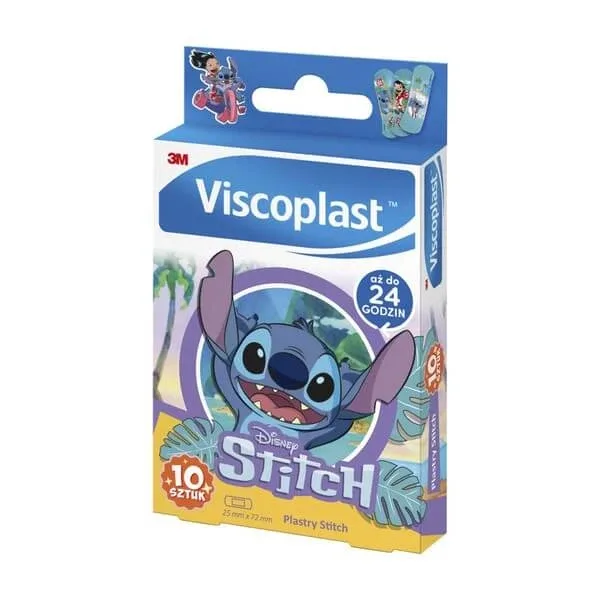 Viscoplast Stitch, plasturi decorați pentru copii, 72 mm x 25 mm, 10 buc. — preț și oferte